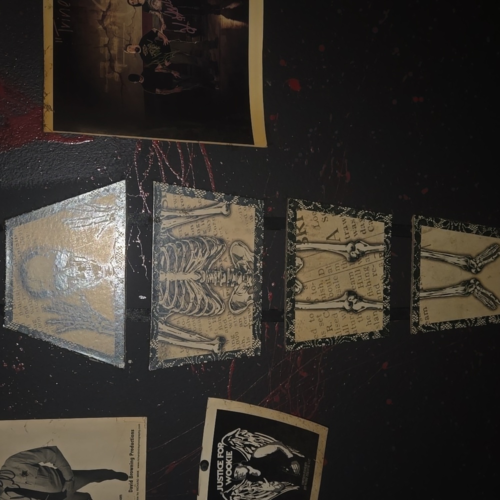Gothic Skeleton Art Print Set